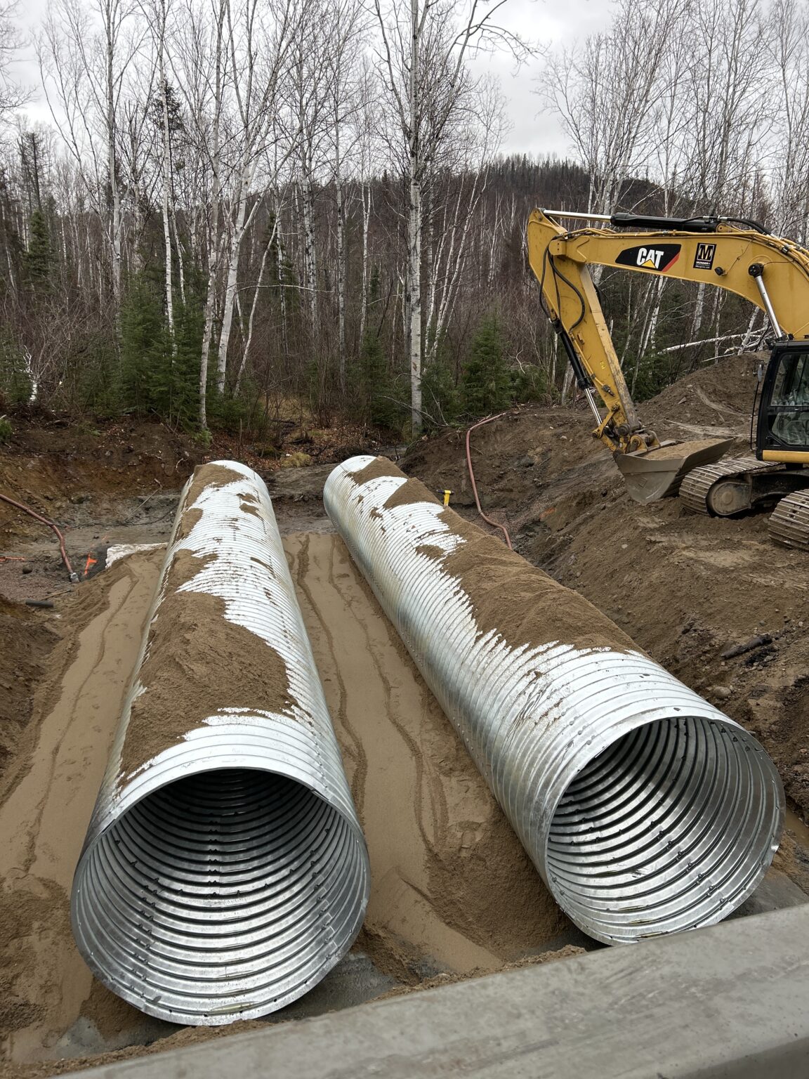 Photo du chantier de remplacement de ponceau route centrale Manic3